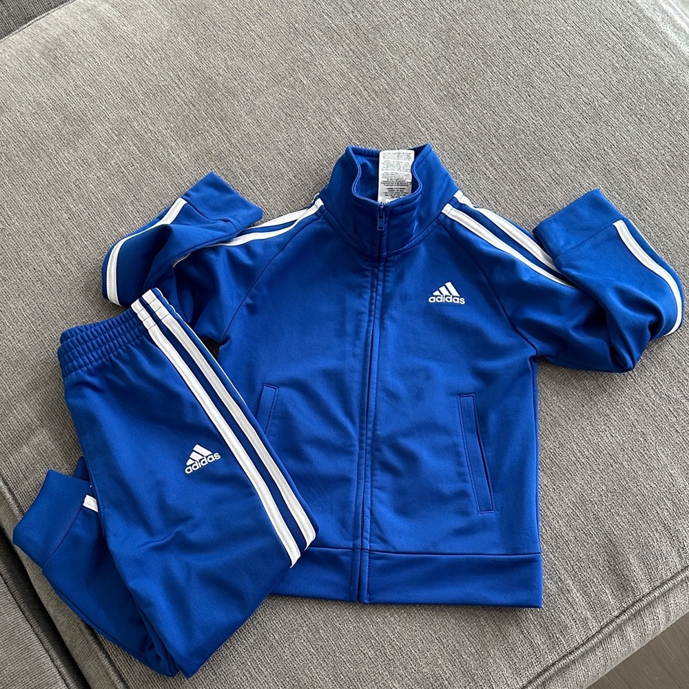 Adidas Royal Blue Tracksuit with White Accents